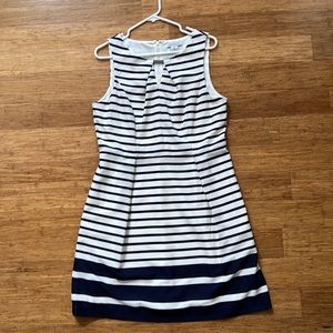 Liz Claiborne blue and white striped dress. Size 12